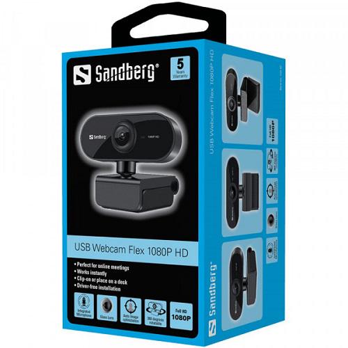 Веб-камера Sandberg Webcam Flex USB Black (133-97) - фото 4