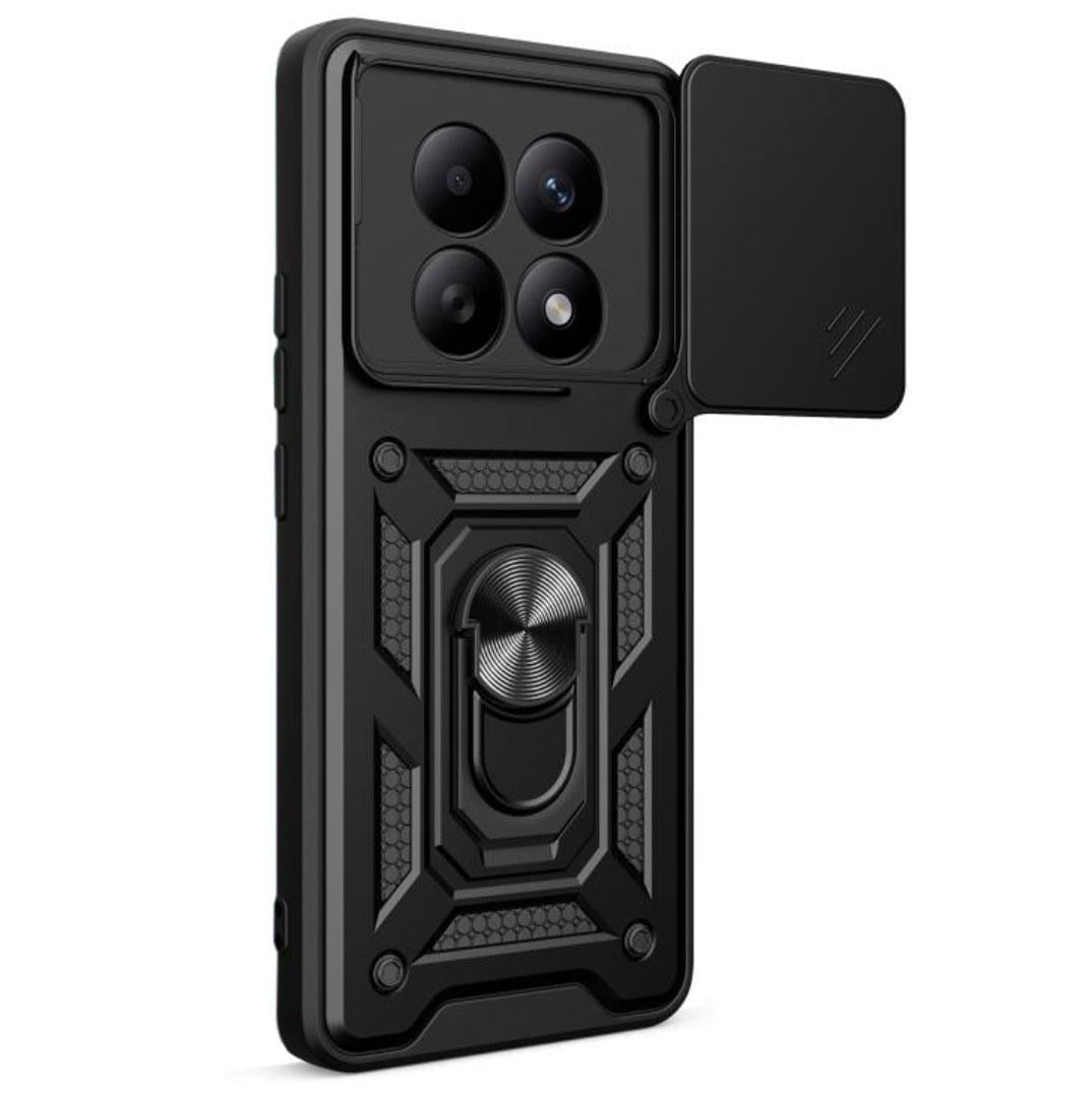 Чохол Primo Shockproof для Xiaomi Redmi Note 15 4G протиударний з підставкою та шторкою для камери Black (35369905)