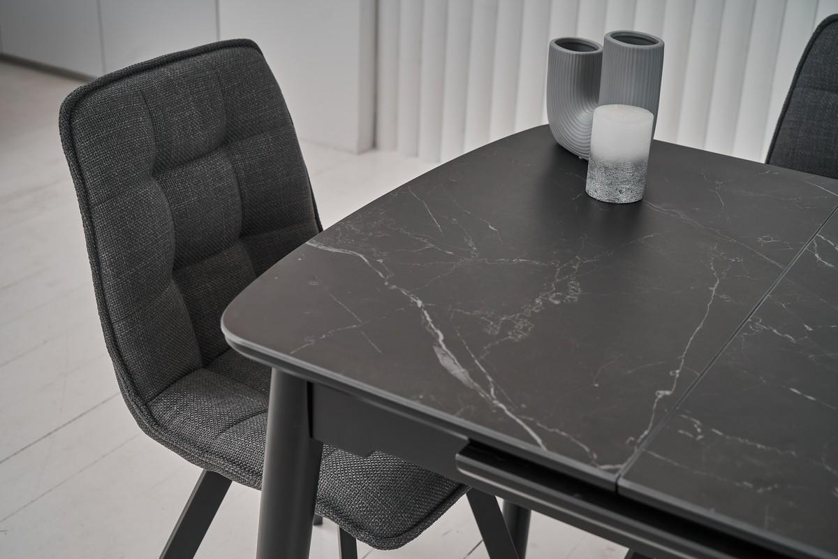 Стіл обідній розсувний Vetro Mebel 900-1200x750x760 мм Чорний онікс/Чорний (TМ-87-1) - фото 12