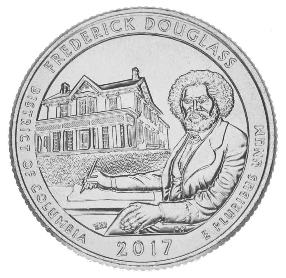 Коллекционная монета США 25 центов квотер 2017 D «Национальные парки Фредерика Дугласа 37-й парк» UNC KM 654