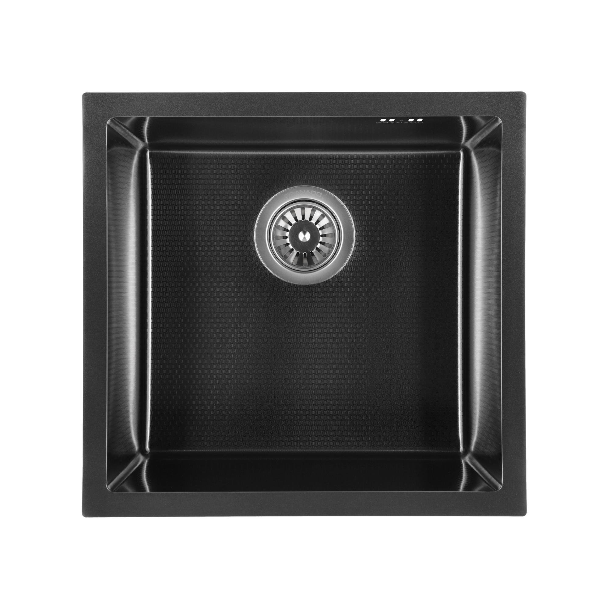 Мийка сталева Granado Under top Steel S201 Honeycomb 450х430х220 мм Black