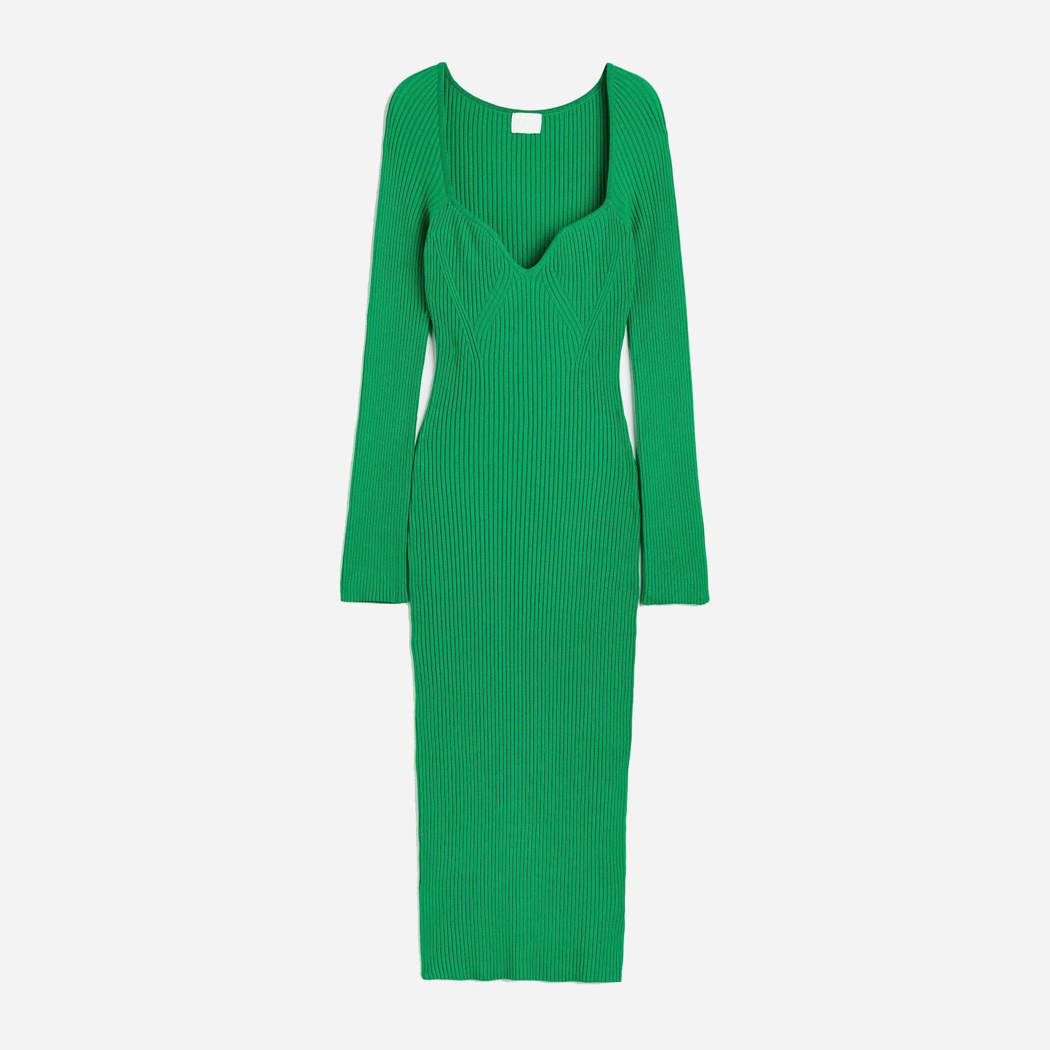 Платье вязаное XS Зеленый (3001165wer)