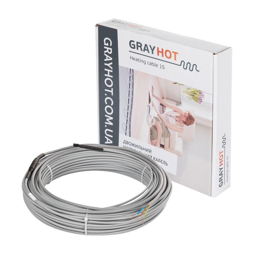 Кабель нагревательный GrayHot-15 273 Вт 18,5 м (28429548)