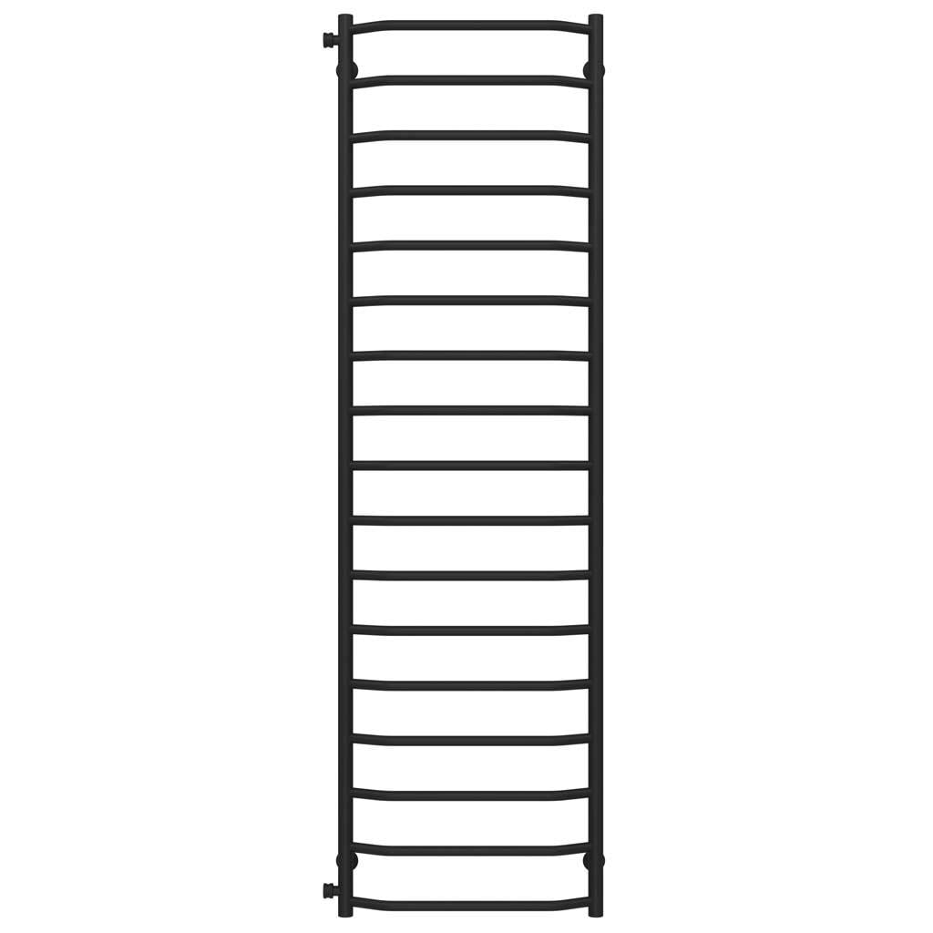 Полотенцесушитель водяной Deffi Трапеция П17 боковое левое подключение нержавеющая сталь 500х1800 мм Черный (C.TR.180.50.17.B.B)