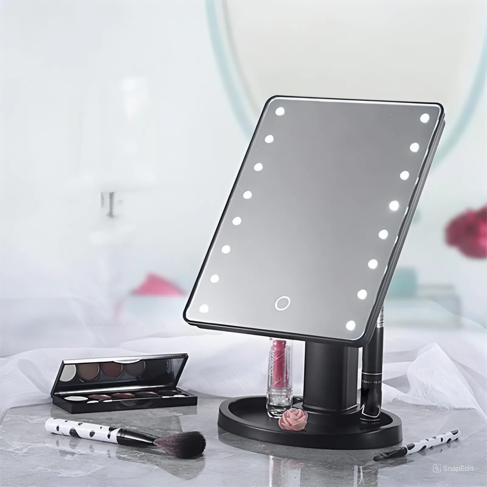 Дзеркало настільне з підсвіткою Large Led Mirror 21,5х16,5 см - фото 8