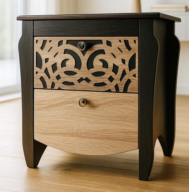 Тумба прикроватная Мастер Форм Гефест 560х450х560 мм Венге магия/Дуб сонома (90779)