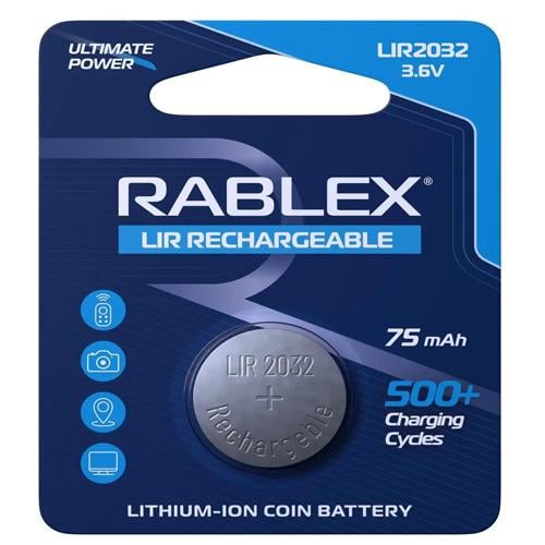 Акумулятор батарейка Rablex LIR2032 3,6V 75 mAh Акумулятор батарейка Rablex LIR2032 3,6V 75 mAh