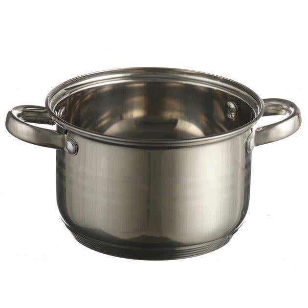 Каструля з нержавіючої сталі зі скляною кришкою 2,9 л ø 18 см - фото 3 Каструля з нержавіючої сталі зі скляною кришкою 2,9 л ø 18 см - фото 3