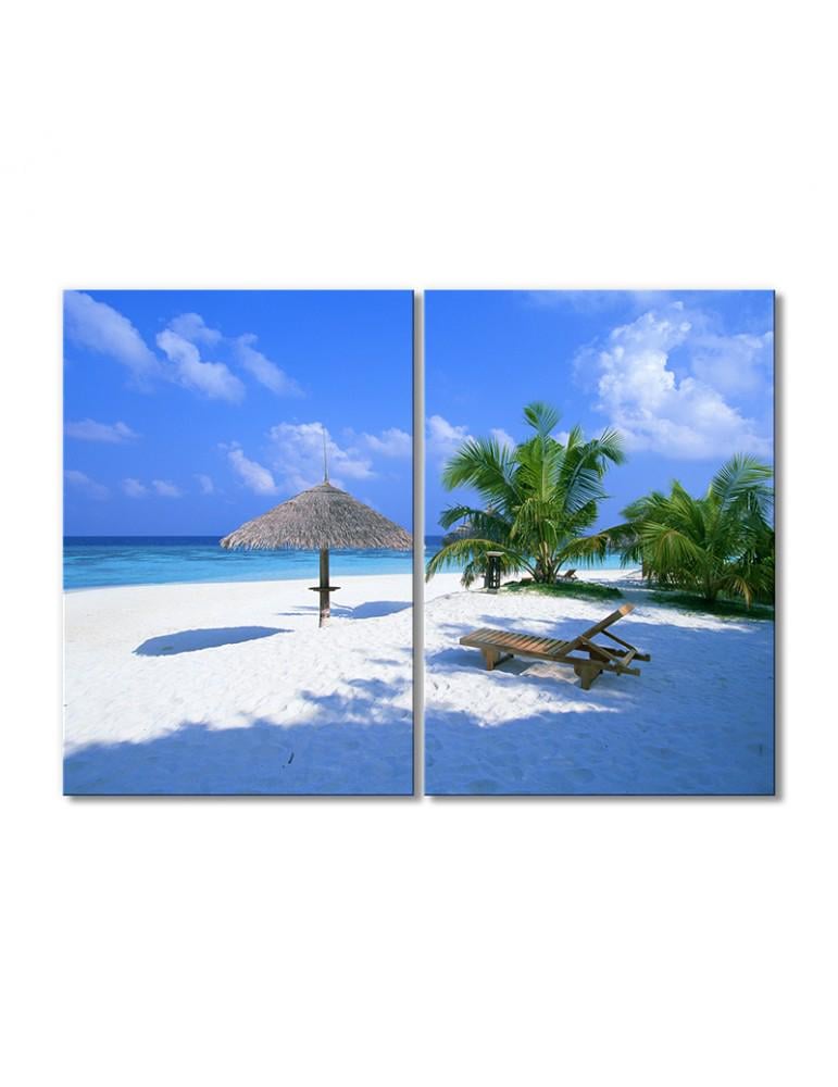 Картина модульная Рай на Мальдивах 2 модуля 70x105 см