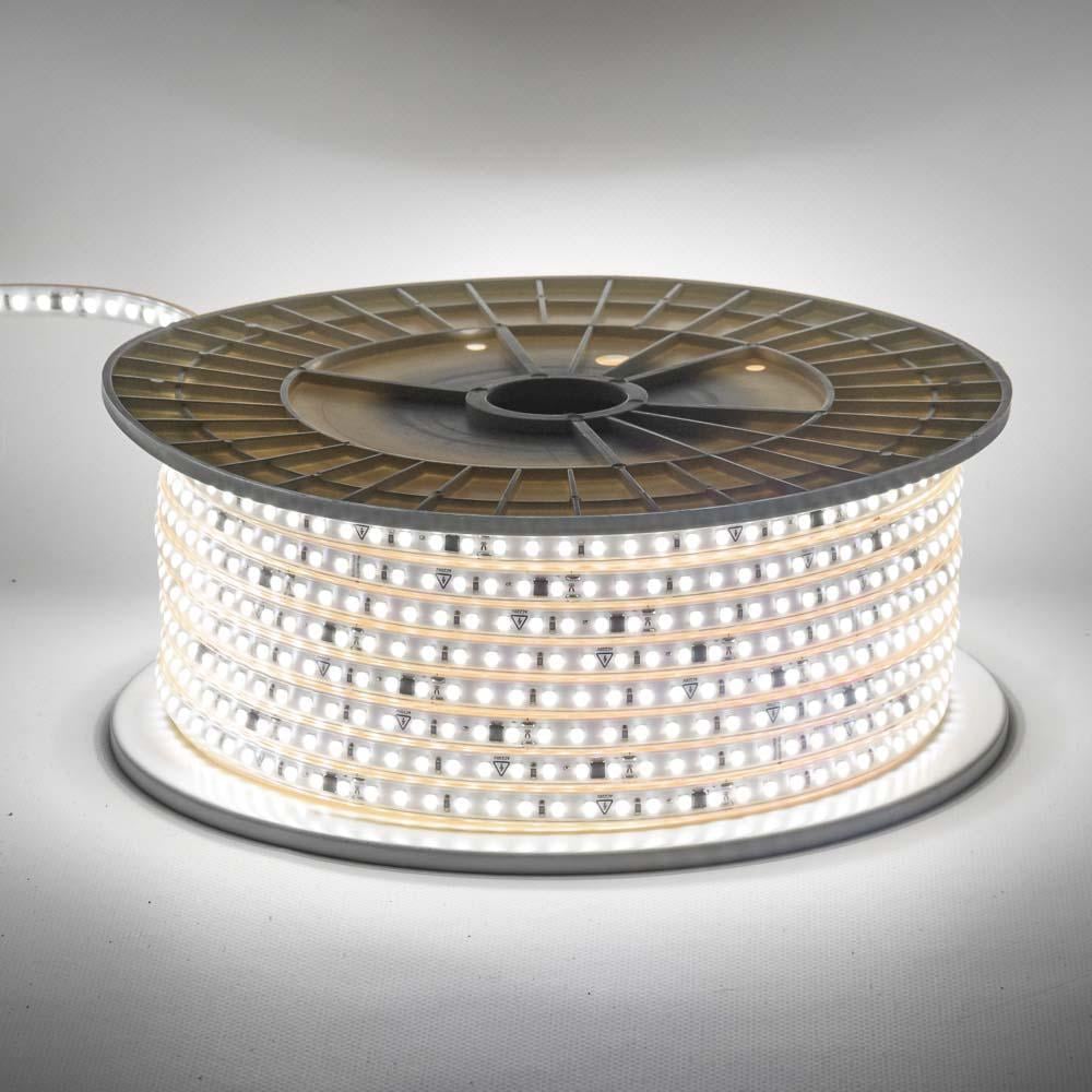 Світлодіодна лінійка герметична AVT 220V SMD2835 120LED/м 9 Вт/м IP65 11х5,5 мм 1 м Білий теплий (1022489)