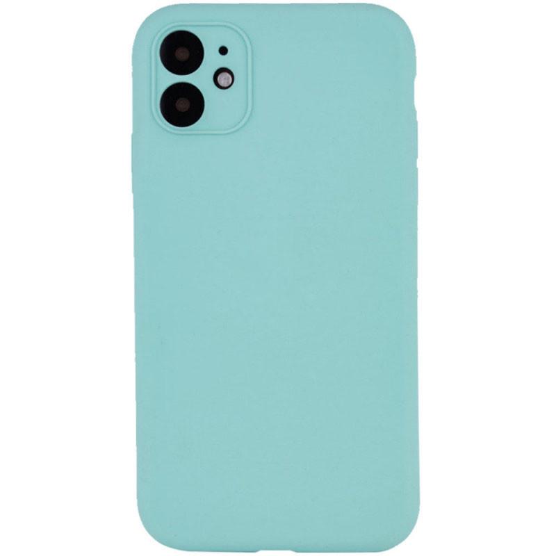 Противоударный чехол Silicone Case Full Camera Protective (AA) NL для Apple iPhone 12 (6.1") Бирюзовый / Marine Green