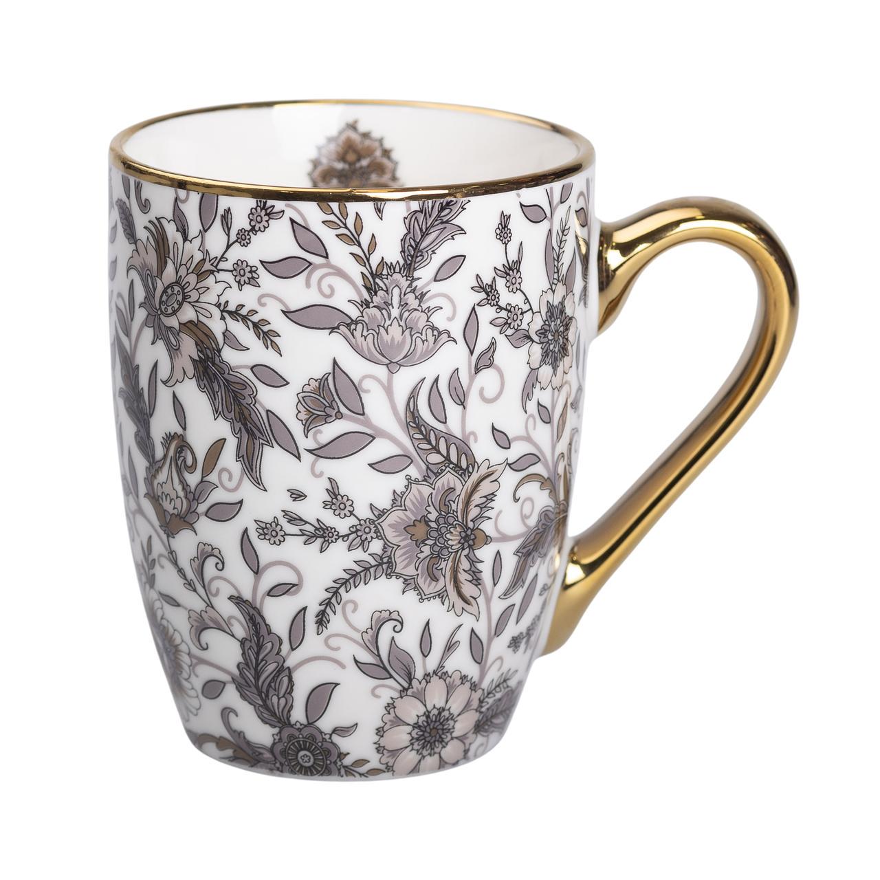 Чашка керамическая в винтажном стиле 400 мл Белый (RX-N240665G)