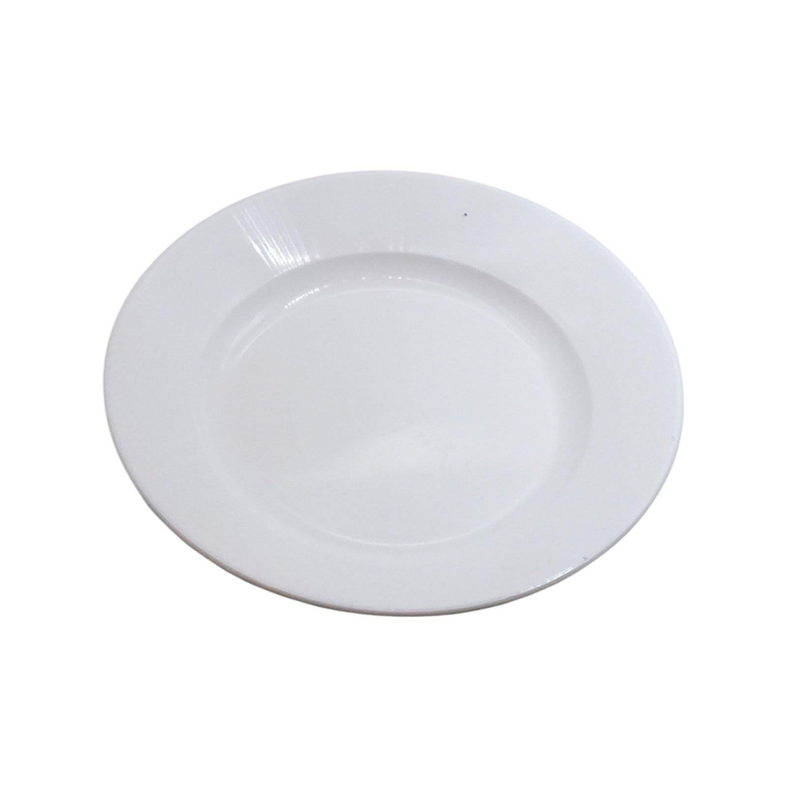 Тарелка закусочная пластик Белый