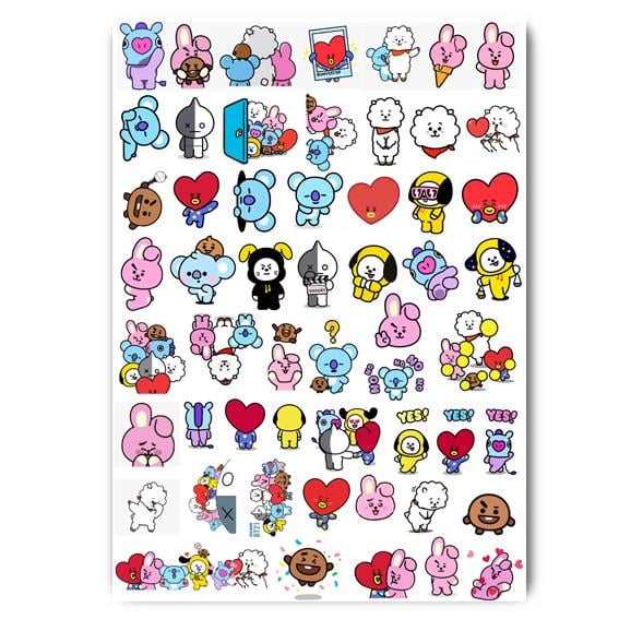 Стикеры наклейки Бтс BTS ARMY А3 лист (stik_128)