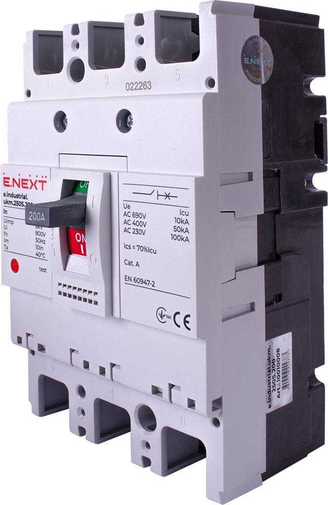 Автоматичний вимикач E.NEXT e.industrial.ukm.250S.200 3Р 200А 50кА (i0010008)