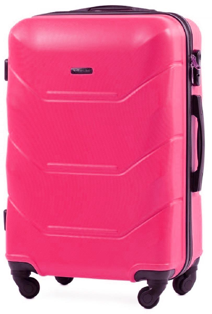 Чемодан пластиковый WINGS 147 средний Розовый (Wp00384) - фото 1