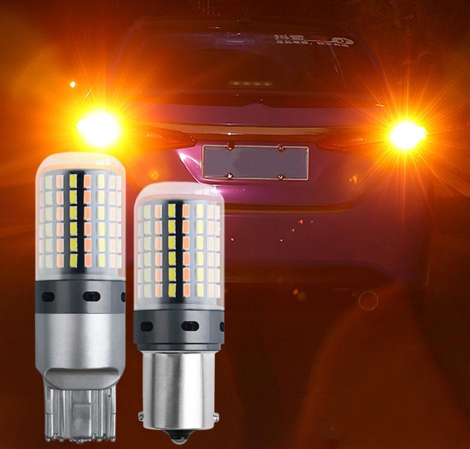 Дневыне ходовые огни 120LED 2в1 с функцией поворота CAN BUS 5760LM цоколь 1156-150° BAU15S PY21W - фото 4 Дневыне ходовые огни 120LED 2в1 с функцией поворота CAN BUS 5760LM цоколь 1156-150° BAU15S PY21W - фото 4