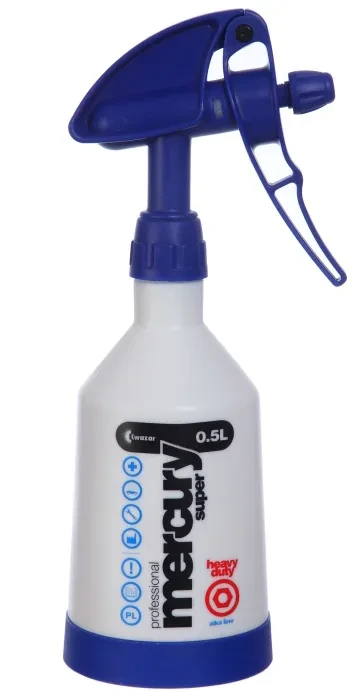 Розпилювач тригерний Kwazar Mercury Super HD alka line для застосування лужних препаратів 0,5 л Синій
