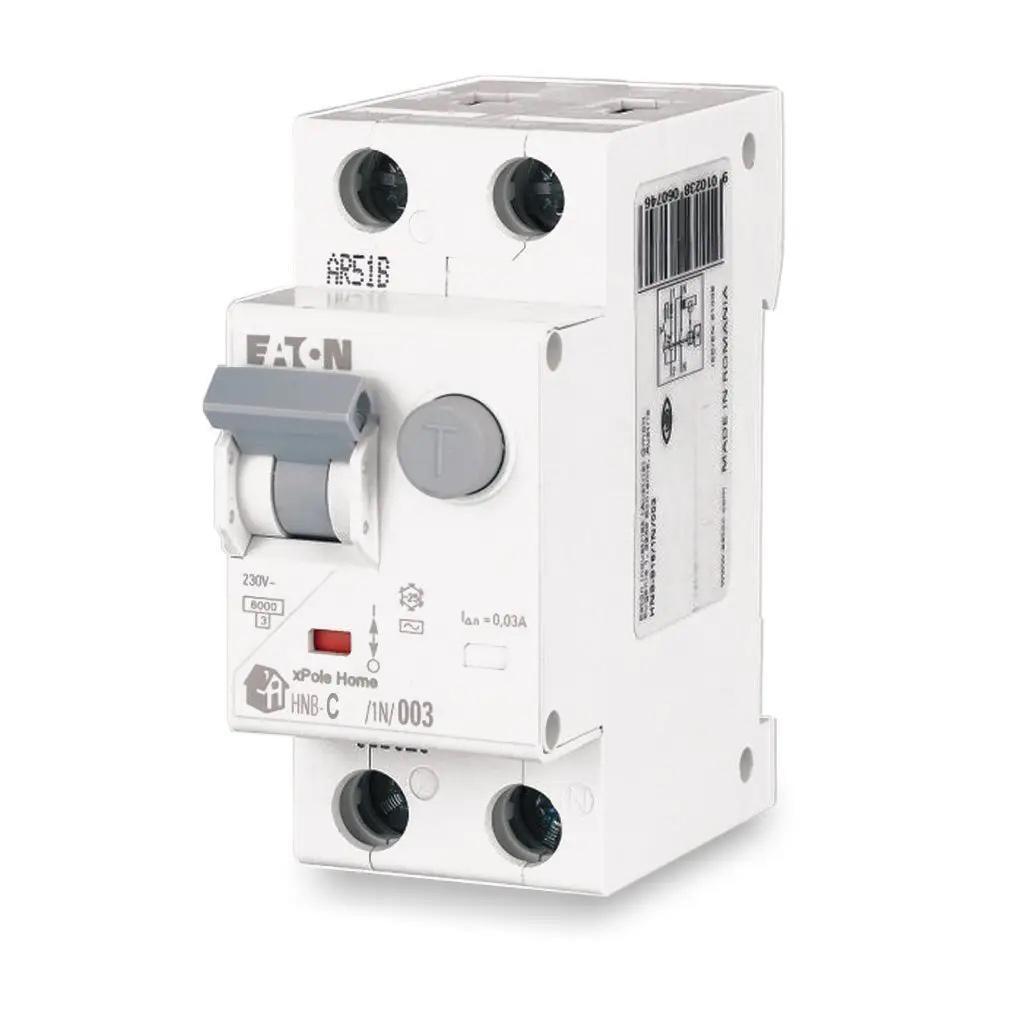 Дифференциальный автомат Eaton HNB-C25/1N/003 2P 25А 30мА характеристика C тип AC (195129)
