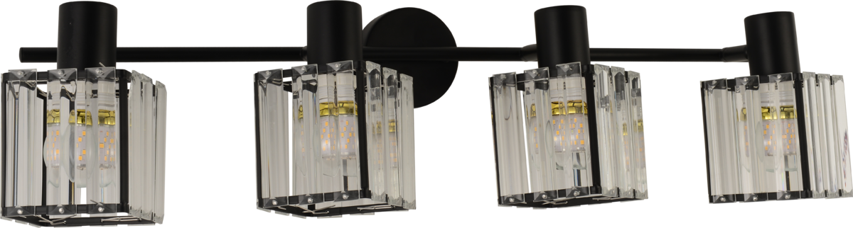 Светильник настенный Light House SRS-20758/4 прозрачный плафон Черный Светильник настенный Light House SRS-20758/4 прозрачный плафон Черный