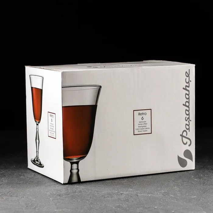 Набор бокалов для вина Pasabahce Retro 6 шт. 240 мл - фото 3 Набор бокалов для вина Pasabahce Retro 6 шт. 240 мл - фото 3