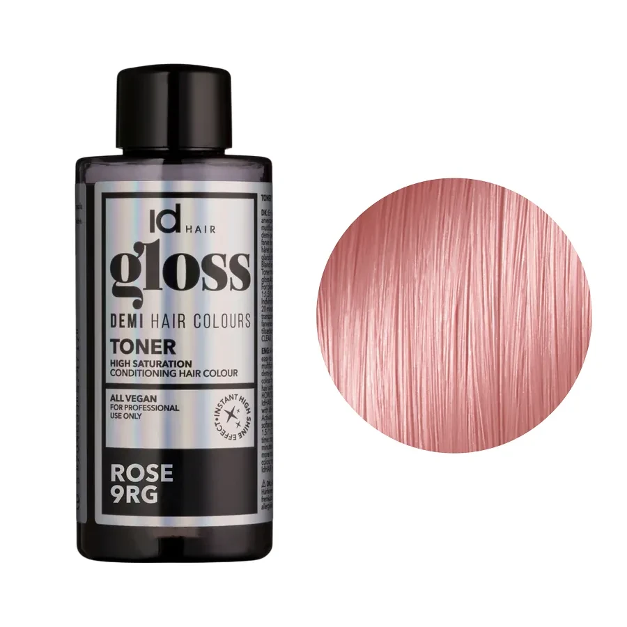 Фарба для волосся деміперманентна IdHair Gloss Toner 9RG 9.63 Rose 75 мл