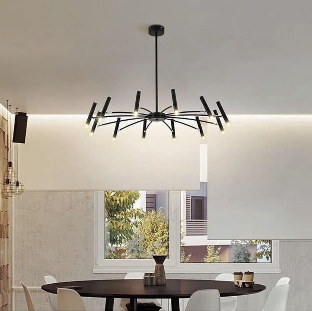 Люстра трубчаста з 9 регулюючими плафонами Чорний (LF_ST 01/9 BK) - фото 1 Люстра трубчаста з 9 регулюючими плафонами Чорний (LF_ST 01/9 BK) - фото 1