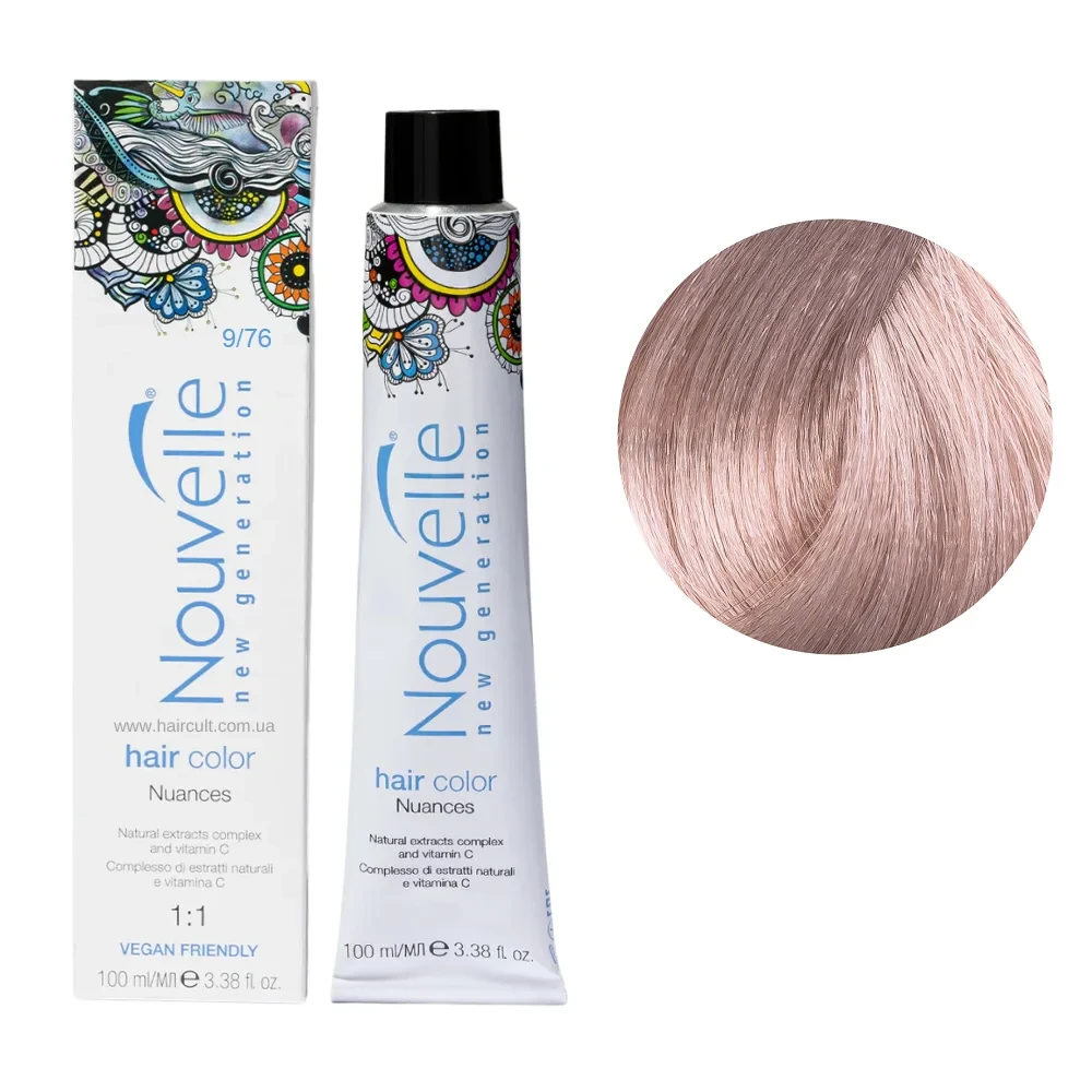 Краска для волос Nouvelle Hair Color 9/76 Очень светлый коричнево-красный блондин 100 мл