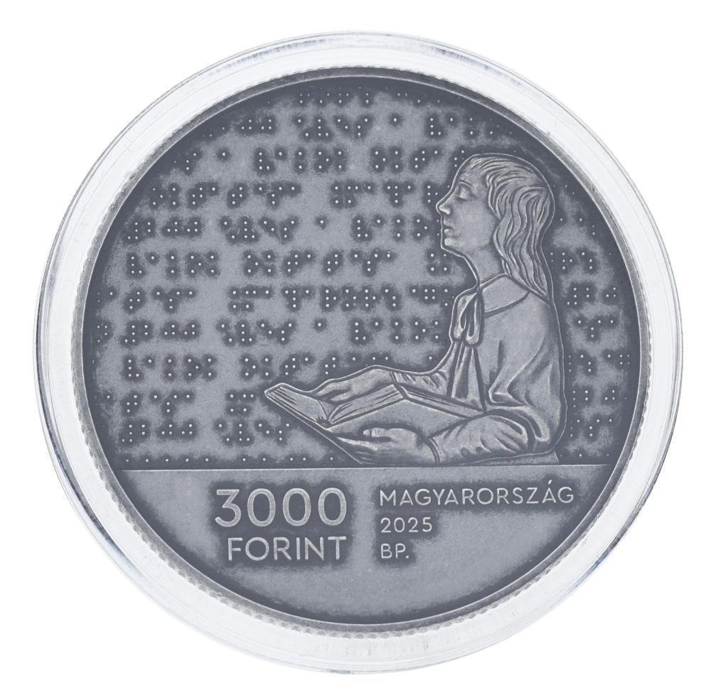Коллекционная монета Венгрия 3000 форинтов 2025 UNC Образование для незрячих (35867452)