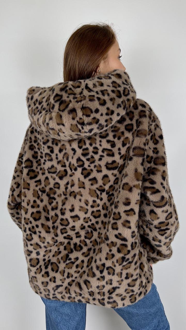 Шуба женская из эко-меха ХР009-03 M Шоколадный - фото 3 Шуба женская из эко-меха ХР009-03 M Шоколадный - фото 3