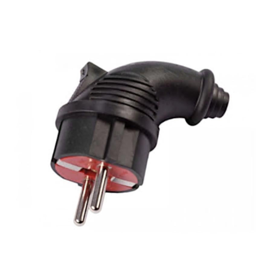 Вилка кутова Luxel 1129 з заземленням Чорний (27848364)