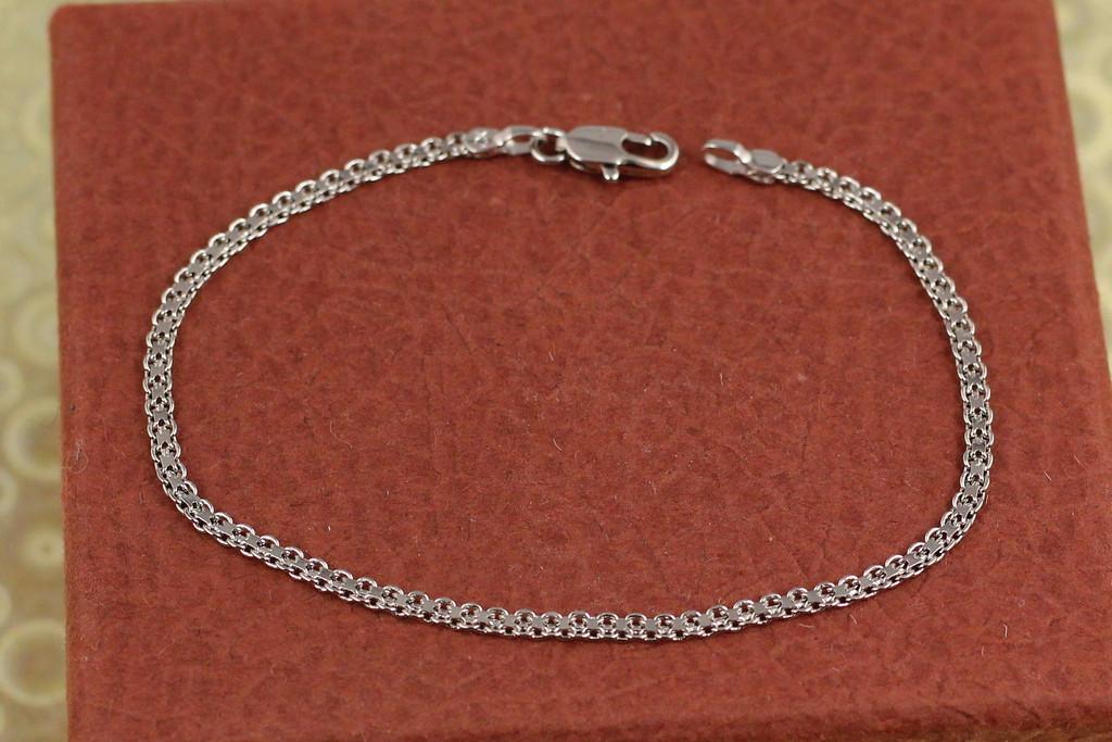 Браслет Xuping Jewelry бисмарк 18 см 2 мм Серебристый (2463793575)