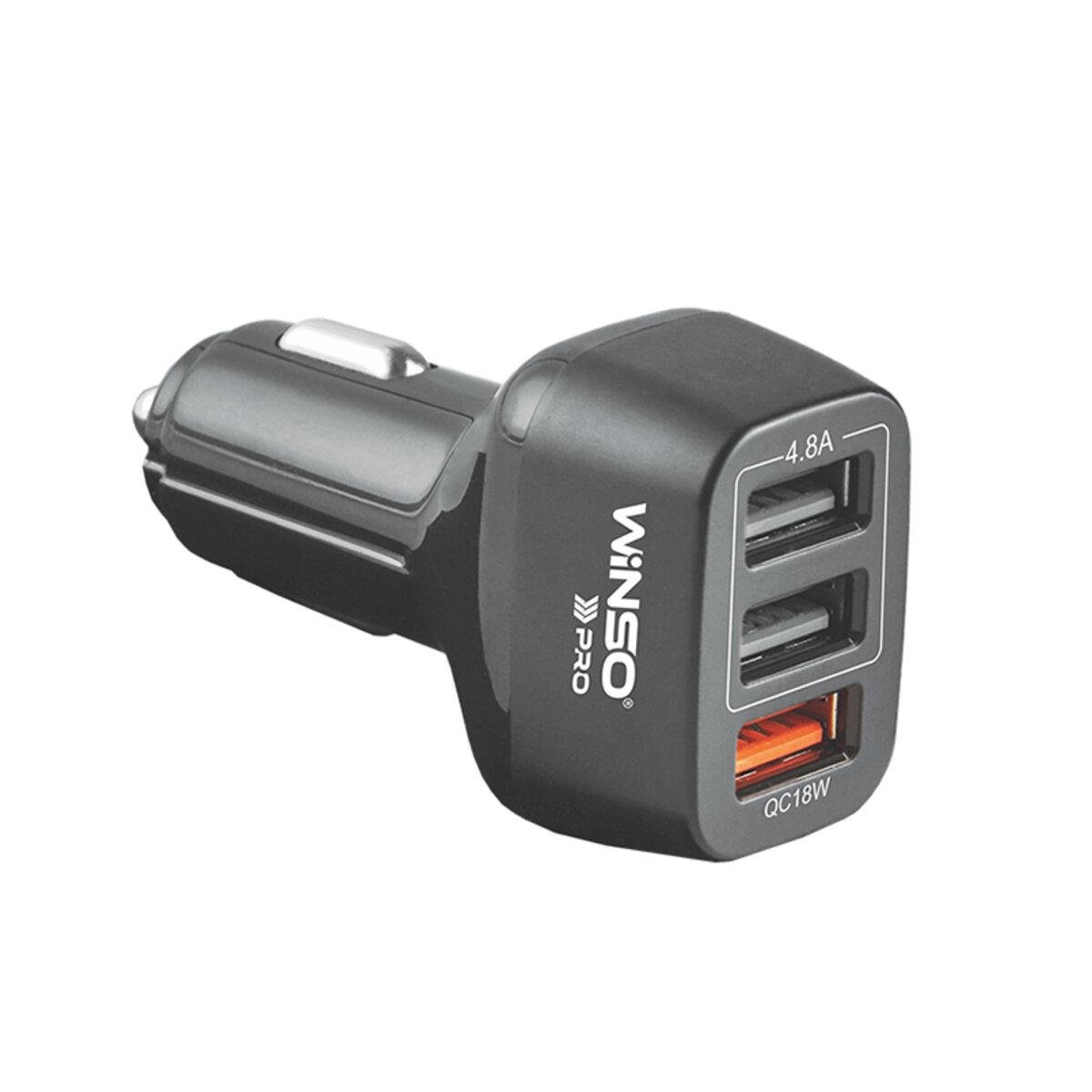 Устройство автомобильное зарядное WINSO PRO 42 W 3xUSB-A