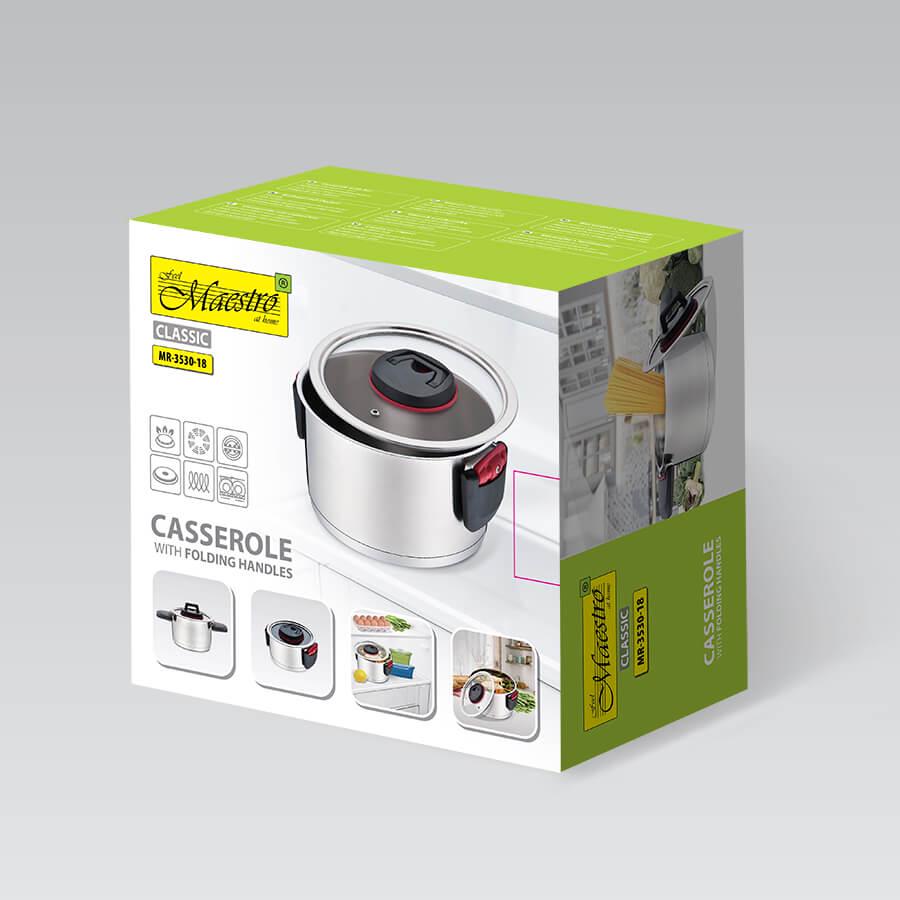 Кастрюля Maestro MR-3530-18 с крышкой 2,3 л (226870) - фото 3 Кастрюля Maestro MR-3530-18 с крышкой 2,3 л (226870) - фото 3