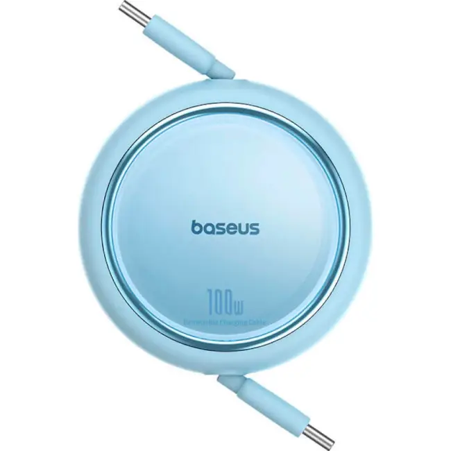 Кабель BASEUS Free2Draw Mini Retractable Charging Cable Type-C to Type-C P10364500311-00 100W 1 м Blue - фото 3