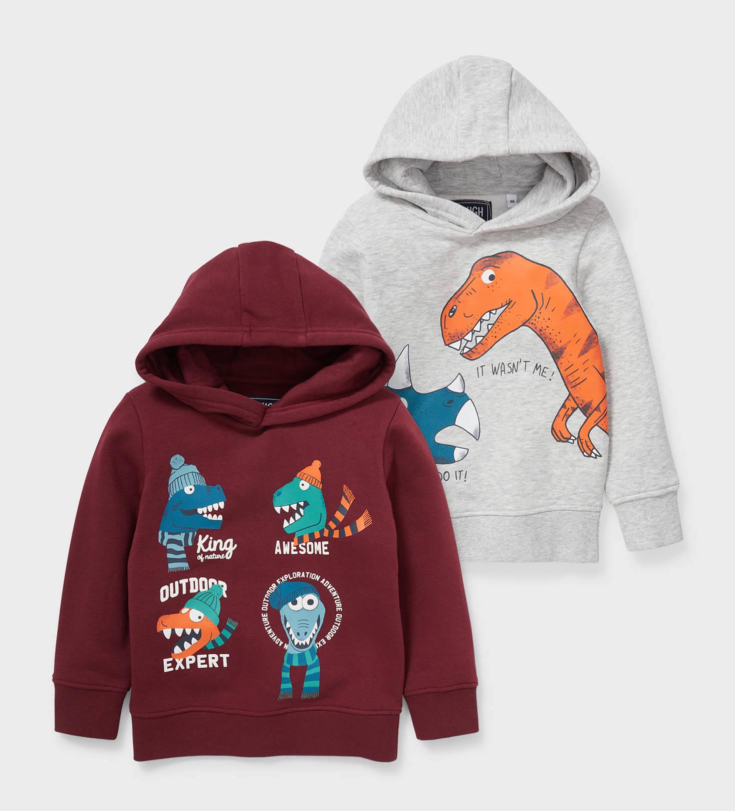 Набір худи для хлопчика C&A розмір 122 см Сірий/Бордовий (2162163)