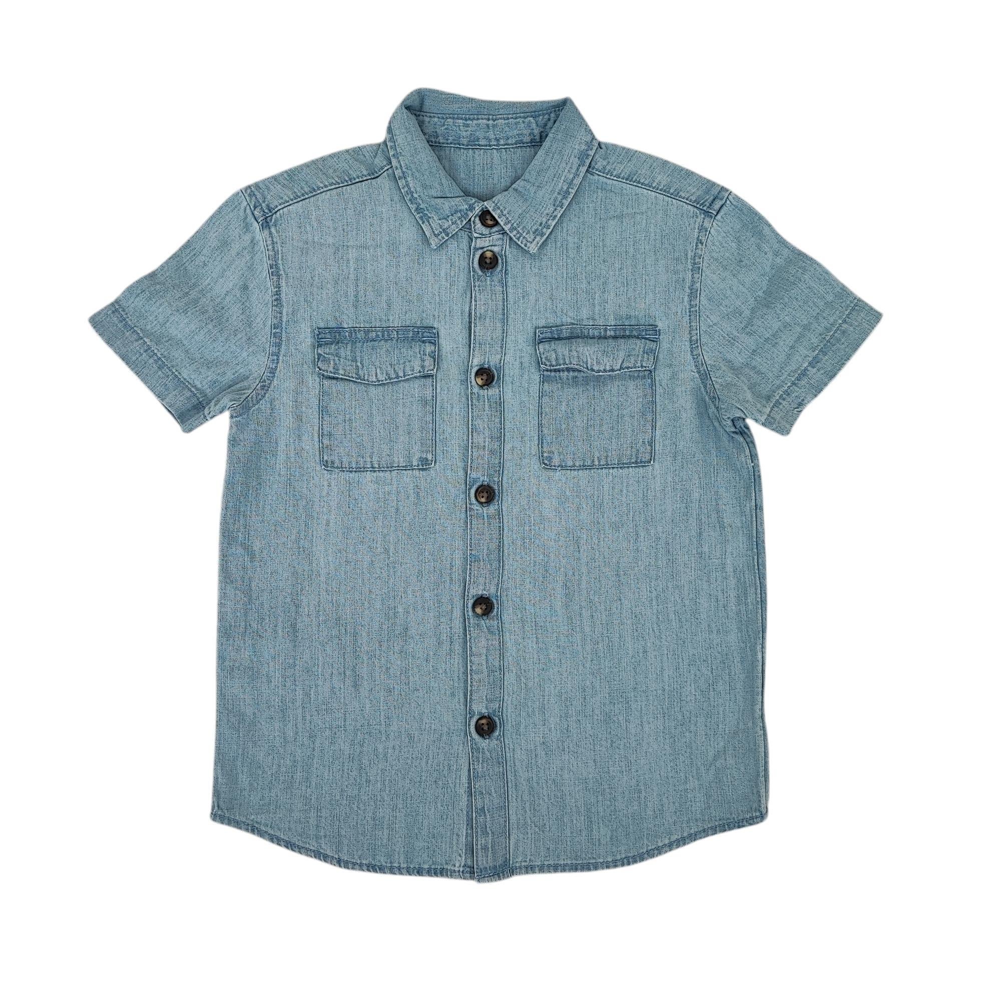 Сорочка джинсова для хлопчика George 110-116 см Блакитний (250122041)