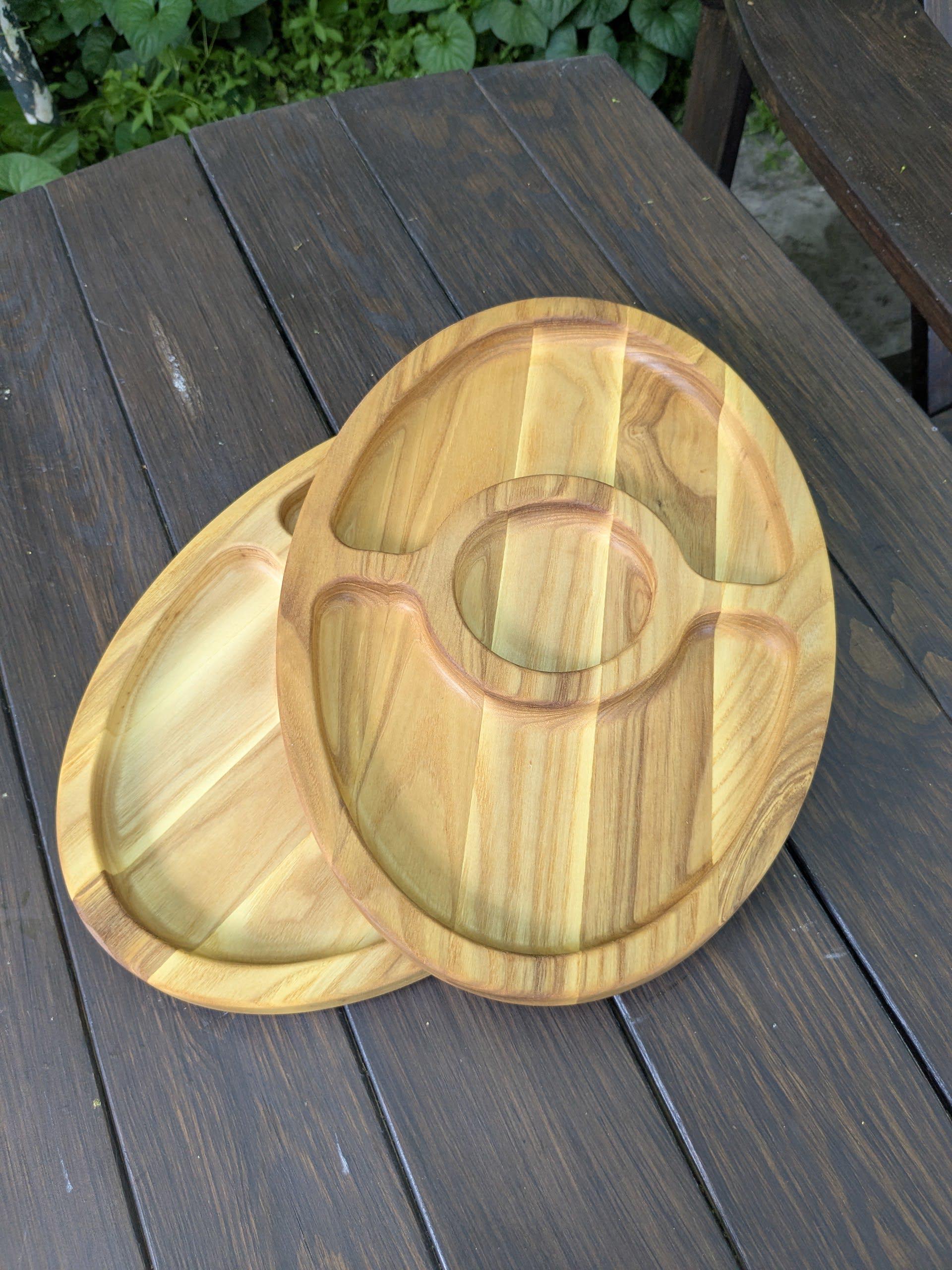 Менажниця дерев’яна овальна 32x22 см (SP-013) - фото 3 Менажниця дерев’яна овальна 32x22 см (SP-013) - фото 3