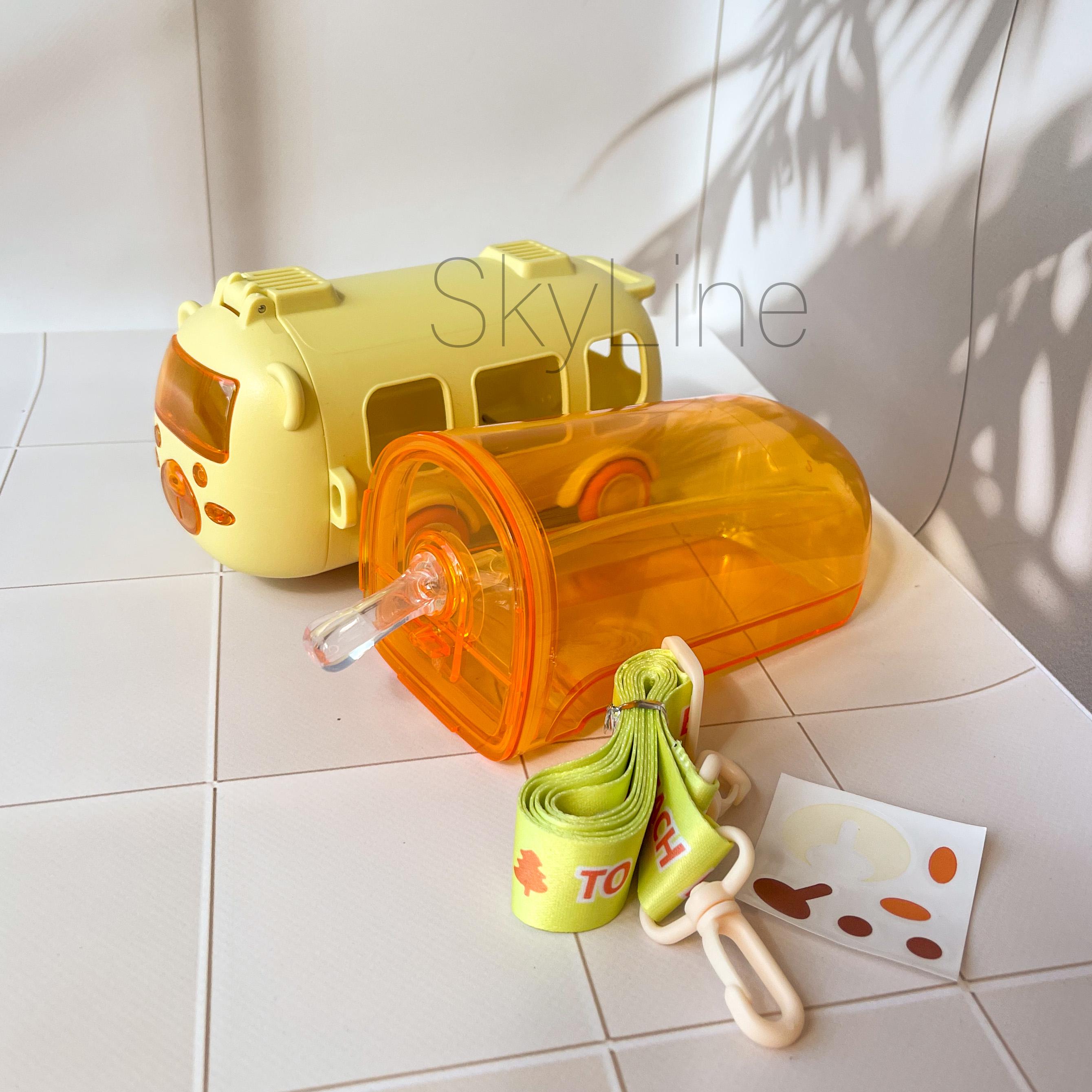 Детская бутылка автобус для воды Ardesto Bear Bus со шнурочком и наклейками 500 мл Желтый - фото 4 Детская бутылка автобус для воды Ardesto Bear Bus со шнурочком и наклейками 500 мл Желтый - фото 4