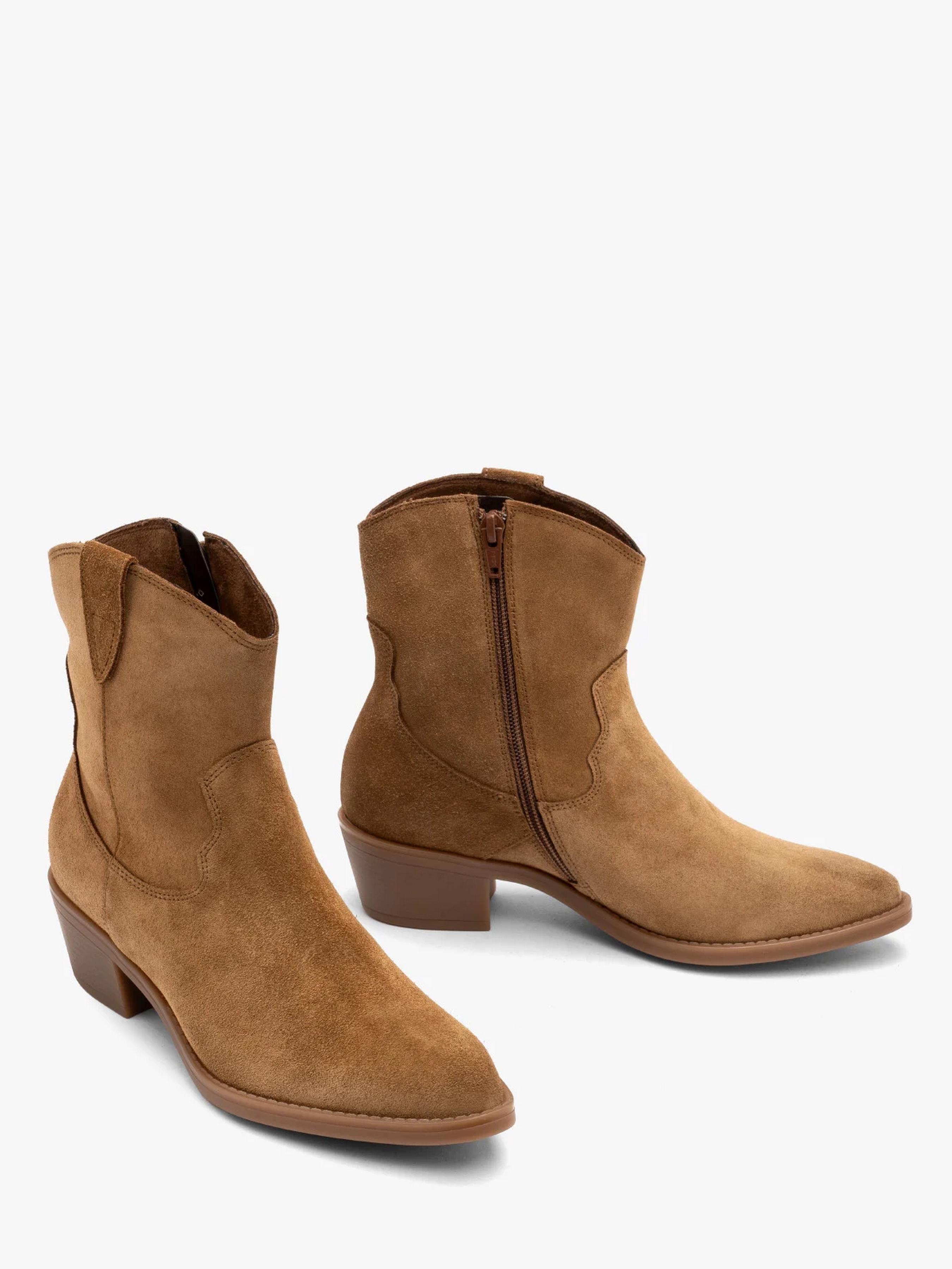 Ботинки казаки замшевые женские RYLKO р. 39 Светло-коричневый (4ZVB8___ _3RU)