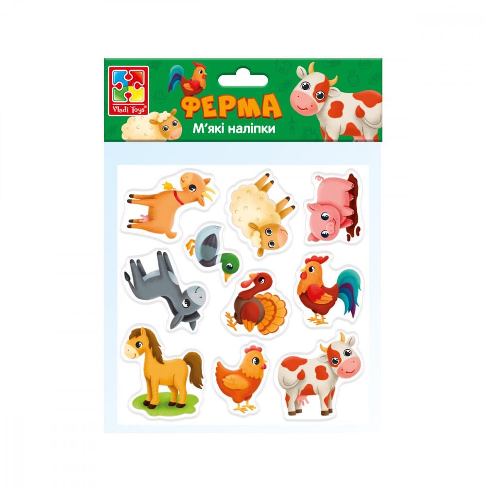 Набір для творчості Vladi Toys М'які наліпки Ферма (VT4210-08)