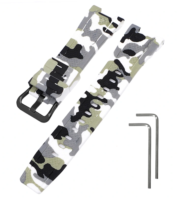 Ремінець для Casio G-Shock GST-W300 Camo White BK (4081)
