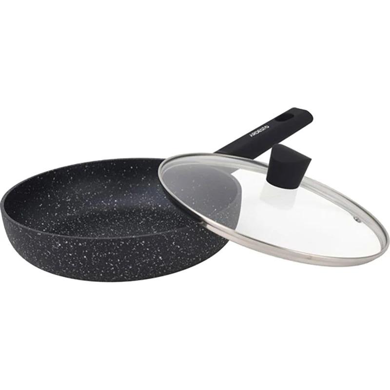 Сковорода глубокая с крышкой Ardesto Black Mars Alсor 28 см Черный (AR1928BML)