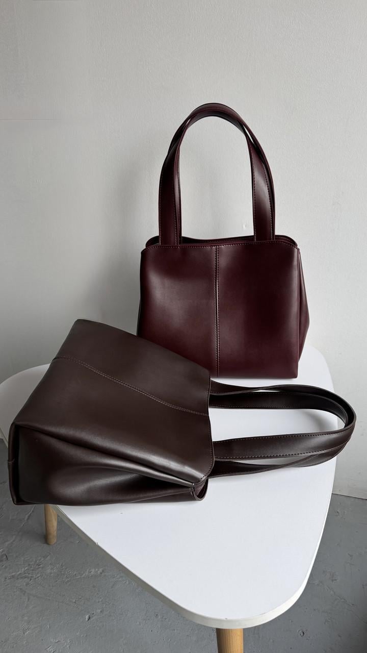 Сумка женская шоппер из экокожи XENIA №02-25 Бордовый