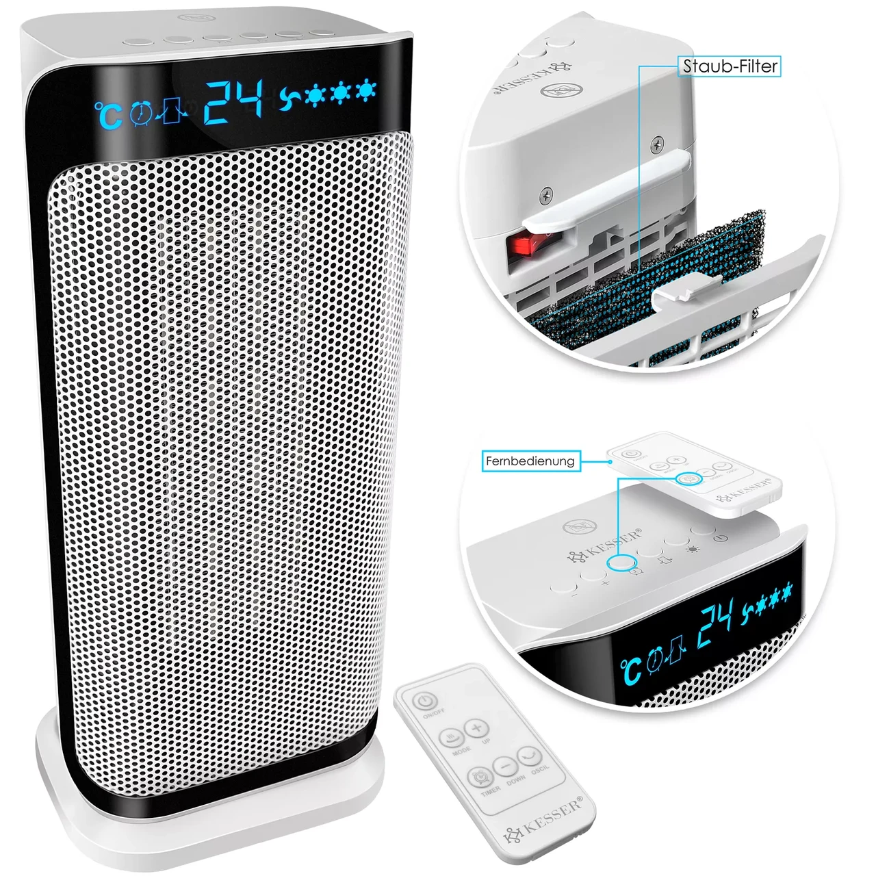 Тепловентилятор бытовой KESSER 2000 Вт - фото 4