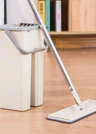 Швабра с ведром и самоотжимом Spin Mop Scratch Cleaning 360 - фото 2