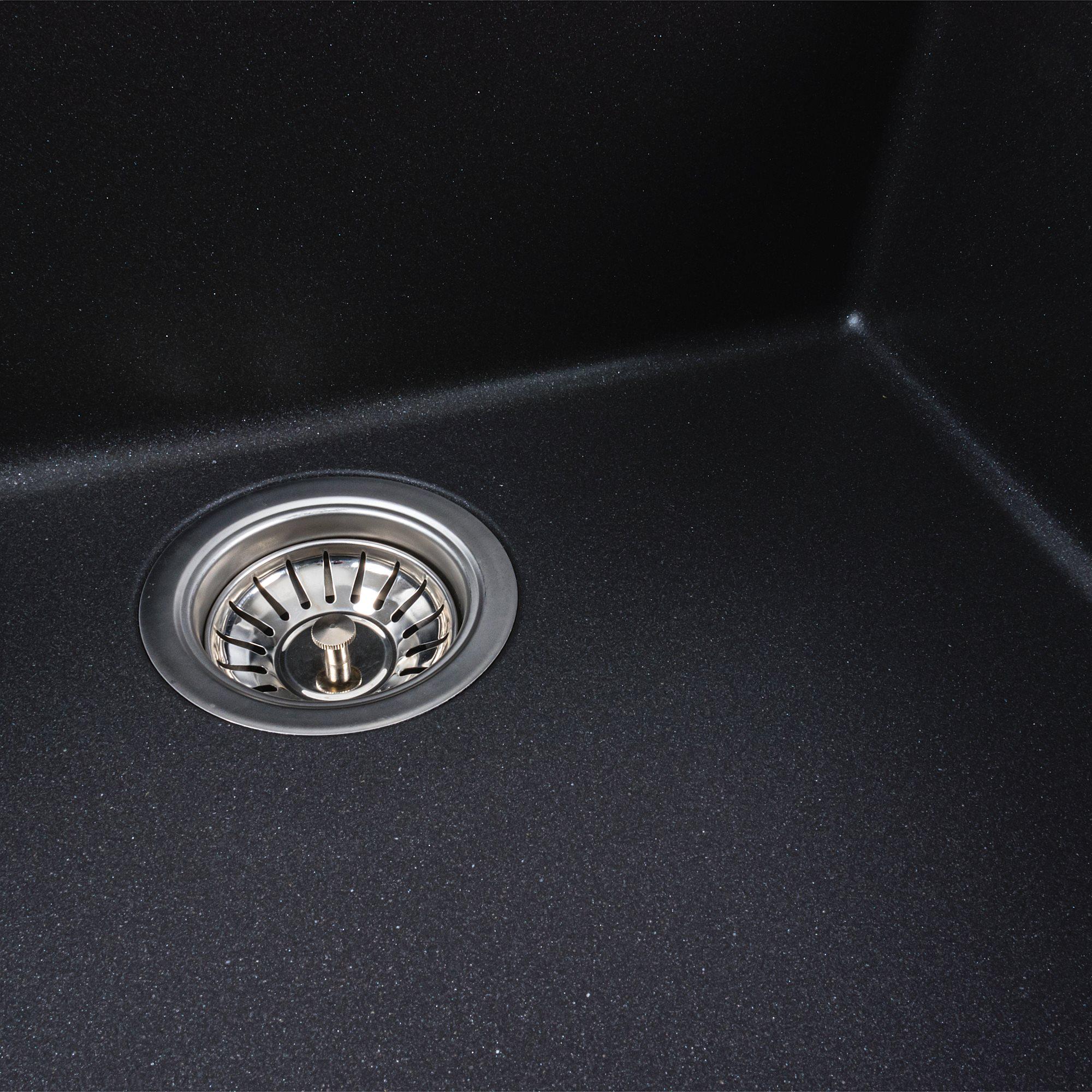 Мойка для кухни гранитная Platinum 5444 OASIS матовая Морион - фото 5 Мойка для кухни гранитная Platinum 5444 OASIS матовая Морион - фото 5