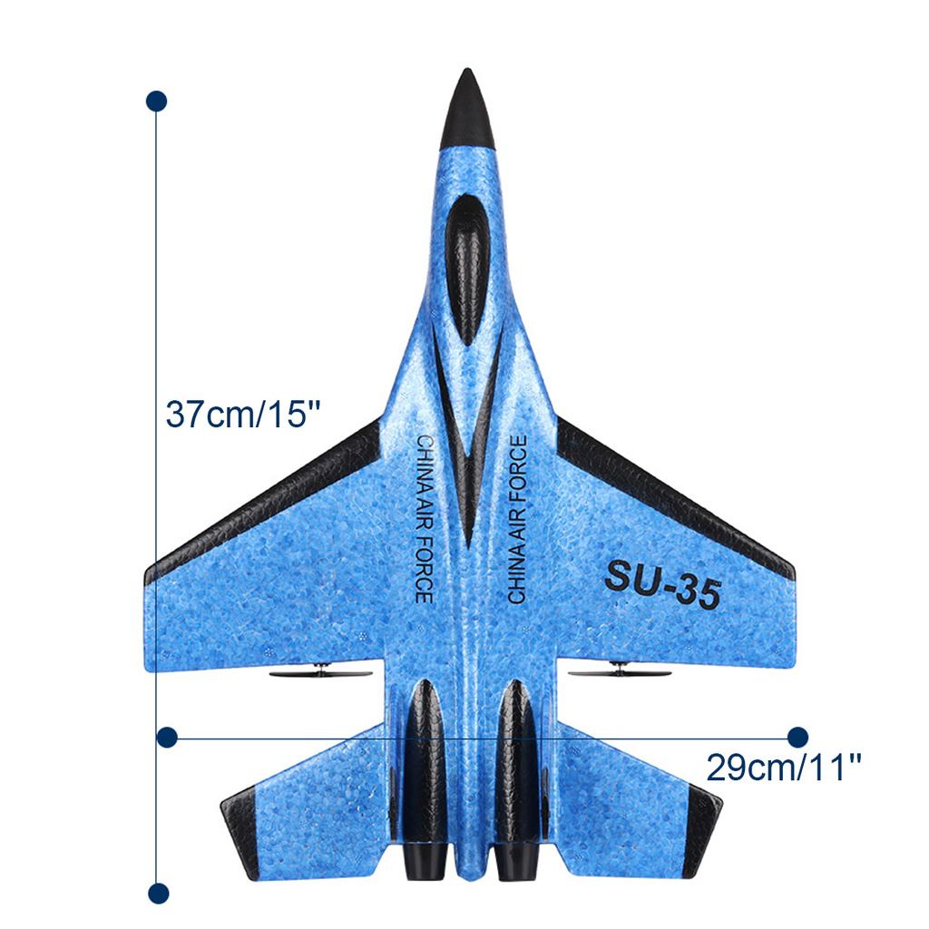 Самолет на радиоуправлении истребитель Su-35C 2-х 2,4 ГГц Синий - фото 4