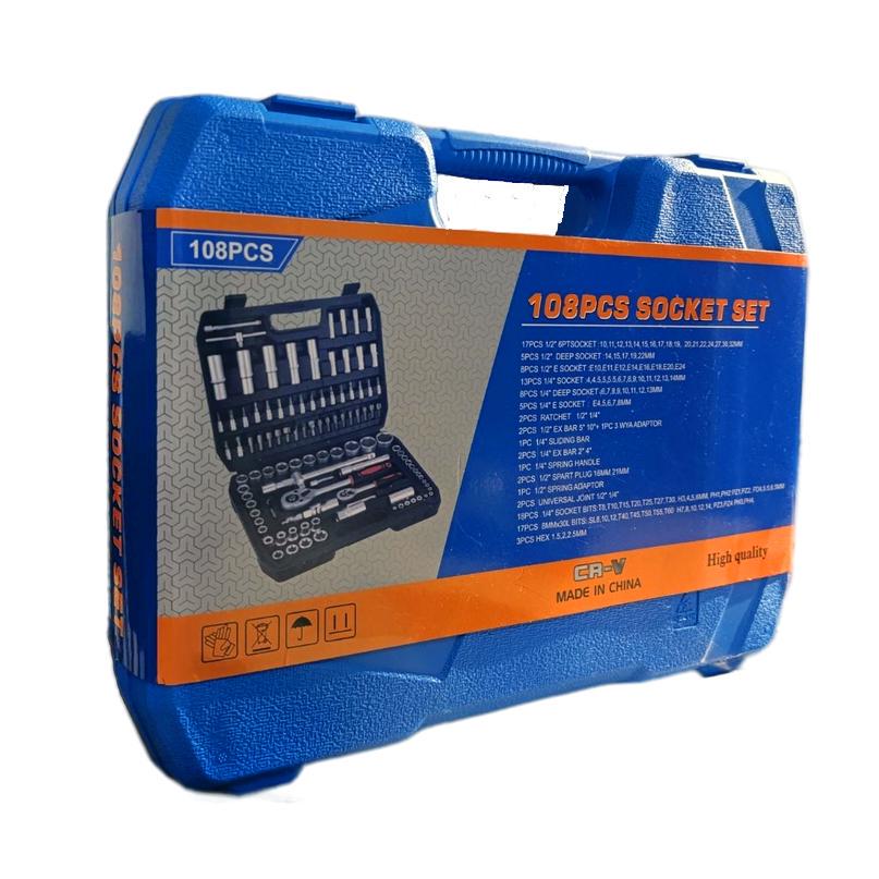 Набор инструментов для авто CR-V 1/4" и 1/2" С двумя трещотками 108 пр. в кейсе Blue (110609) - фото 7