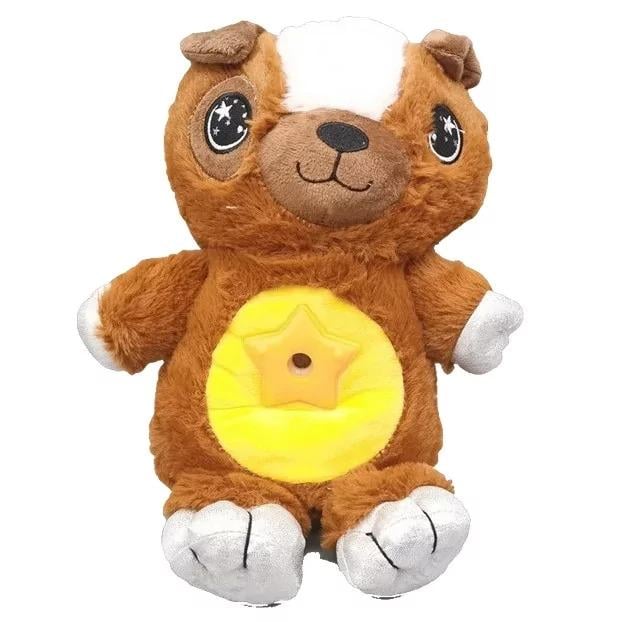 Мягкая плюшевая игрушка ночник-проектор Star Belly Dream Lites Puppy 7 режимов LED подсветки Щенок Коричневый (1534971614)